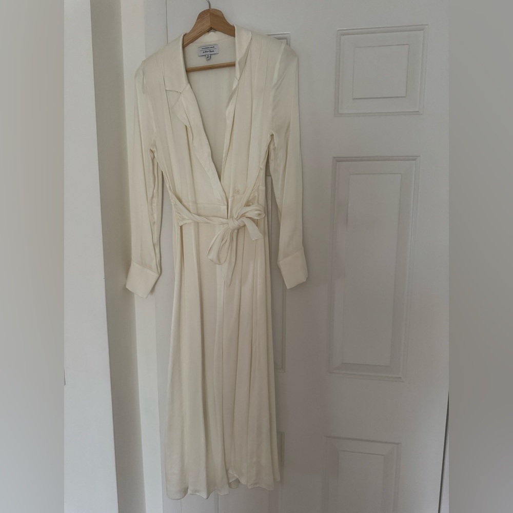 & Other Stories white long sleeve dress size 2